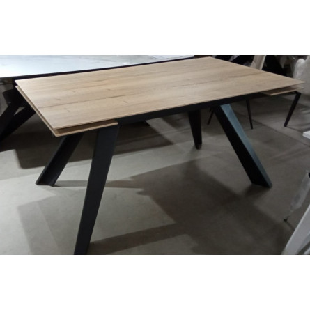 Стол Мейсон 160 Дуб Галифакс / черный М-City