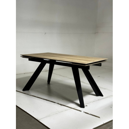 Стол Мейсон 160 Дуб Галифакс / черный М-City