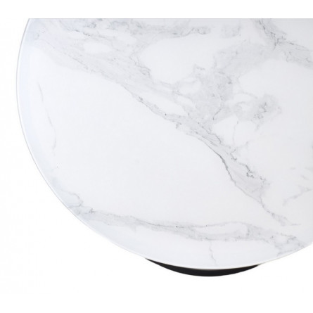 Журнальный столик Френсис Белый мрамор, стекло/ черный M-city