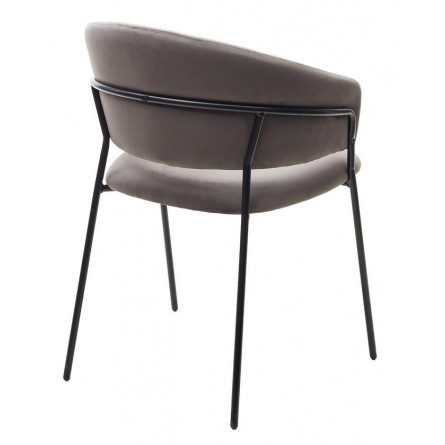 Стул ГЕММА, цвет H-18 Графитовый, велюр / черный каркас М-City