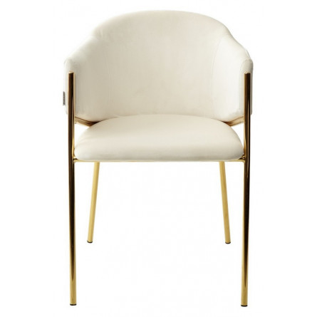 Стул DILL BLUVEL-22 MILK, велюр/ золотой каркас М-City