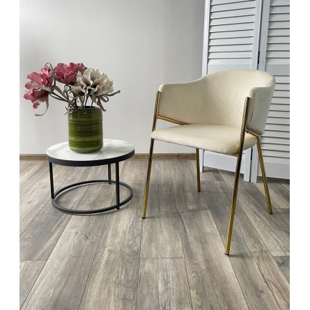 Стул DILL BLUVEL-22 MILK, велюр/ золотой каркас М-City