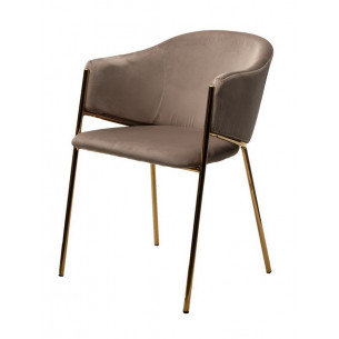 Стул DILL BLUVEL-40 BEIGE, велюр/ золотой каркас М-City