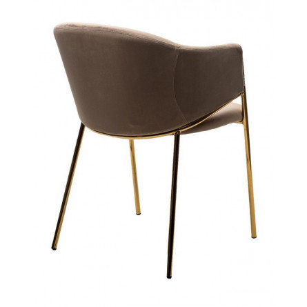 Стул DILL BLUVEL-40 BEIGE, велюр/ золотой каркас М-City