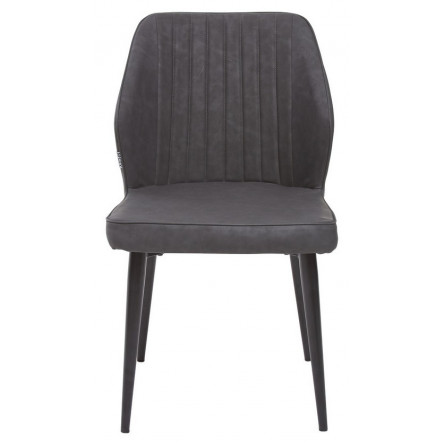 Стул SEATTLE RU-07 серая сталь, экокожа / черный каркас М-City