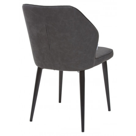 Стул SEATTLE RU-07 серая сталь, экокожа / черный каркас М-City