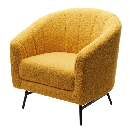 Кресло KALMAR NINI-04 Желтый, teddy / черный каркас M-City