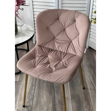 Стул MILAN 505-4 Латте, без "пальчиковый" / золотой каркас М-City