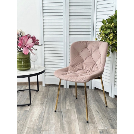 Стул MILAN 505-4 Латте, без "пальчиковый" / золотой каркас М-City