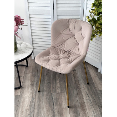 Стул MILAN 505-7 Капучино, без "пальчиковый" / золотой каркас М-City