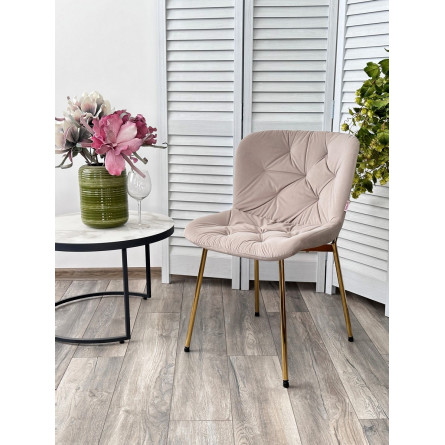 Стул MILAN 505-7 Капучино, без "пальчиковый" / золотой каркас М-City