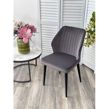 Стул SEATTLE 505-38 Графит, без "пальчиковый"/ черный каркас М-City