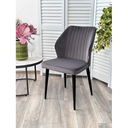 Стул SEATTLE 505-38 Графит, без "пальчиковый"/ черный каркас М-City