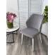 Стул SEATTLE 505-35 Серый, без "пальчиковый"/ белый каркас М-City Стул SEATTLE 505-35 Серый, без "пальчиковый"/ белый каркас М-City