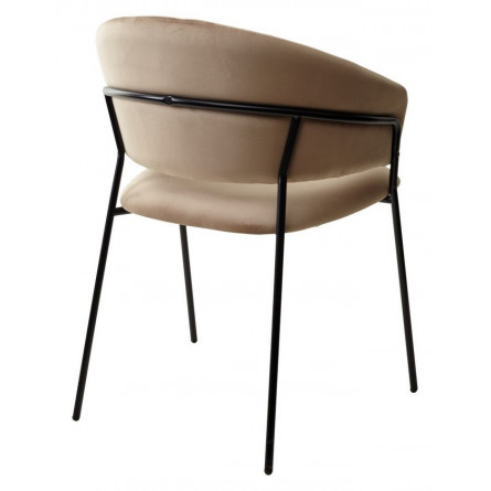 Стул ГЕММА, цвет капучино H65, велюр / черный каркас М-City