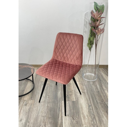 Стул CHILLI-X РОЗОВЫЙ 15, велюр / черный каркас М-City