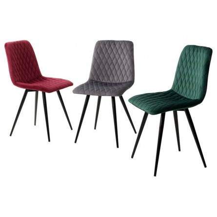 Стул CHILLI-X СЕРЫЙ 27, велюр / черный каркас М-City