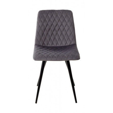 Стул CHILLI-X СЕРЫЙ 27, велюр / черный каркас М-City