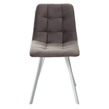 Стул CHILLI-Q SQUARE графит 14, велюр / белый каркас, 4 шт./1 к, М-City