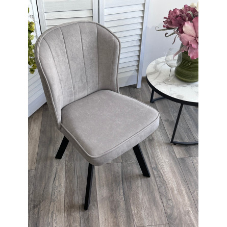 Стул MODE 360 град. поворот. B22 Серый, велюр / черный каркас, М-City