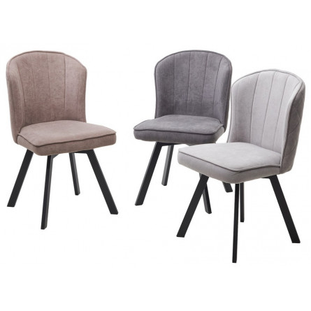 Стул MODE 360 град. поворот. B22 Серый, велюр / черный каркас, М-City