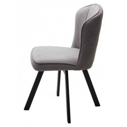 Стул MODE 360 град. поворот. B22 Серый, велюр / черный каркас, М-City