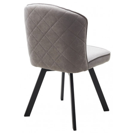 Стул MODE 360 град. поворот. B22 Серый, велюр / черный каркас, М-City