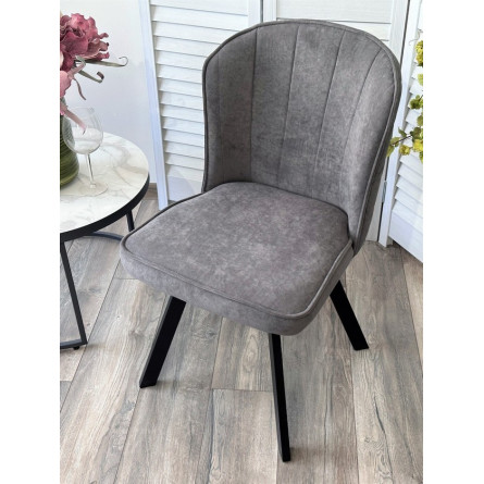 Стул MODE 360 град. поворот. B28 Темно-серый, велюр / черный каркас, М-City