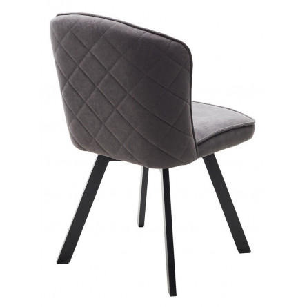 Стул MODE 360 град. поворот. B28 Темно-серый, велюр / черный каркас, М-City