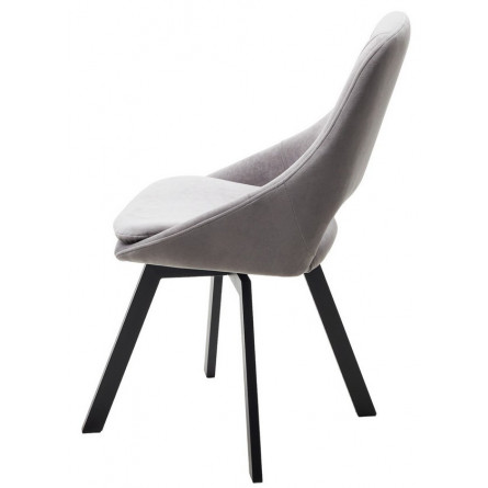 Стул ASP, 360 град. поворот. B22 Серый, велюр / черный каркас, М-City