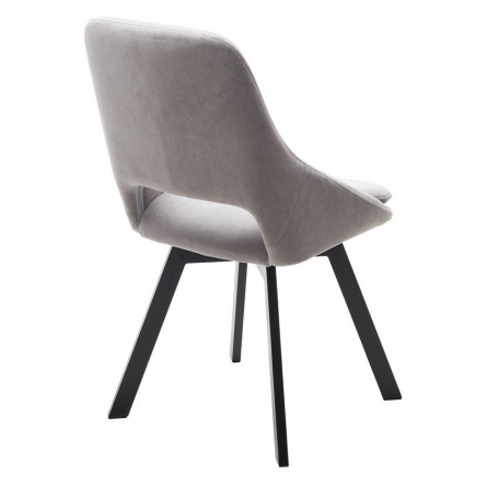 Стул ASP, 360 град. поворот. B22 Серый, велюр / черный каркас, М-City