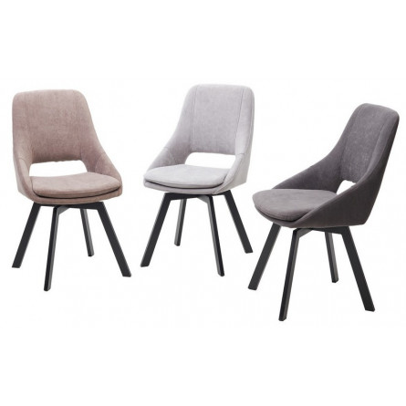 Стул ASP, 360 град. поворот. B5 Капучино, велюр / черный каркас, М-City