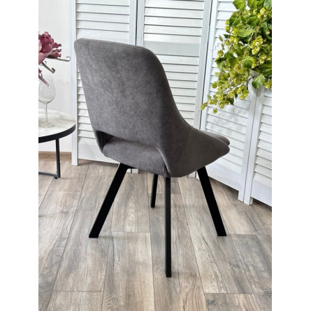 Стул ASP, 360 град. поворот. B28 Темно-серый, велюр / черный каркас, М-City