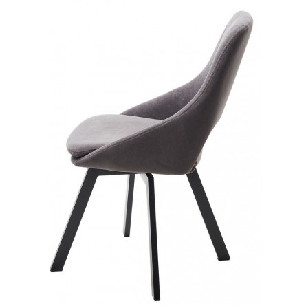 Стул ASP, 360 град. поворот. B28 Темно-серый, велюр / черный каркас, М-City