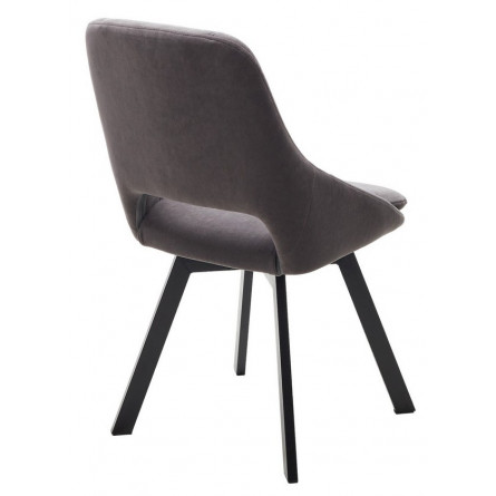 Стул ASP, 360 град. поворот. B28 Темно-серый, велюр / черный каркас, М-City