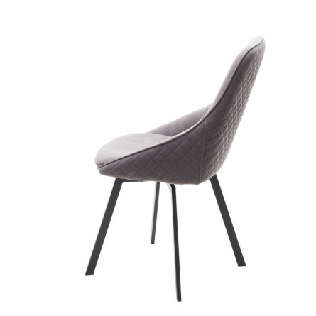 Стул CASA, 360 град. поворот. B28 Темно-серый, велюр / черный каркас, М-City