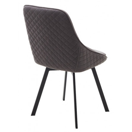 Стул CASA, 360 град. поворот. B28 Темно-серый, велюр / черный каркас, М-City