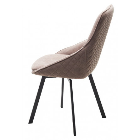 Стул CASA, 360 град. поворот. B5 Капучино, велюр / черный каркас,М-City