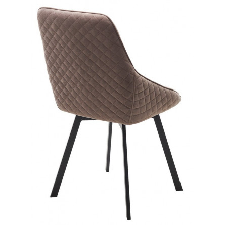 Стул CASA, 360 град. поворот. B5 Капучино, велюр / черный каркас,М-City