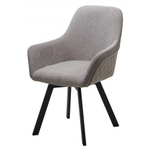 Стул JET 360 град. поворот. B22 Серый, велюр / черный каркас, М-City