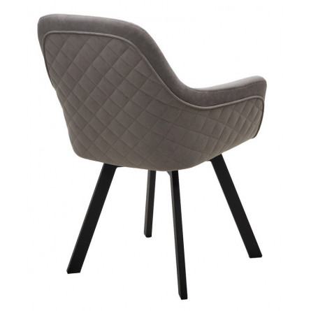 Стул JET 360 град. поворот. B22 Серый, велюр / черный каркас, М-City