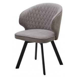 Стул SKAT 360 град. поворот. B22 Серый, велюр / черный каркас, М-City