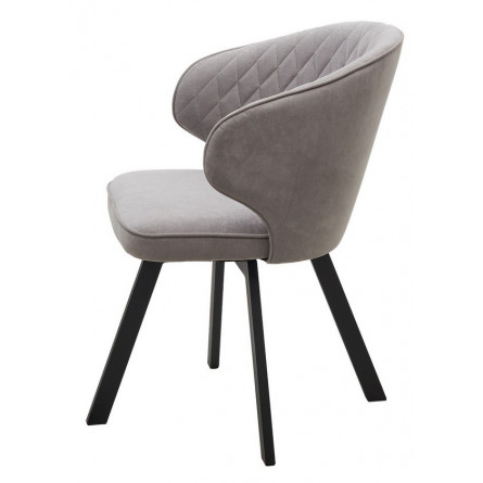 Стул SKAT 360 град. поворот. B22 Серый, велюр / черный каркас, М-City