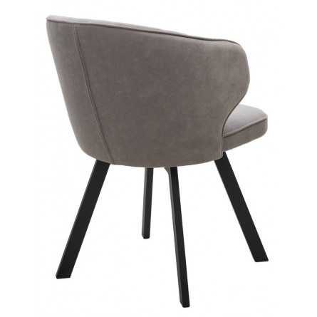 Стул SKAT 360 град. поворот. B22 Серый, велюр / черный каркас, М-City