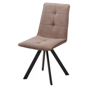 Стул BRONX, 360 град. поворот. B5 Капучино, велюр / черный каркас, М-City