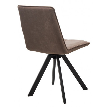 Стул BRONX, 360 град. поворот. B5 Капучино, велюр / черный каркас, М-City