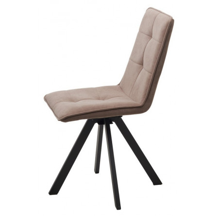 Стул BRONX, 360 град. поворот. B5 Капучино, велюр / черный каркас, М-City