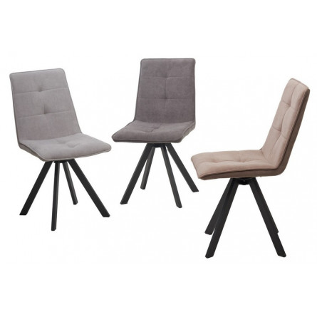 Стул BRONX, 360 град. поворот. B28 Темно-серый, велюр / черный каркас, М-City