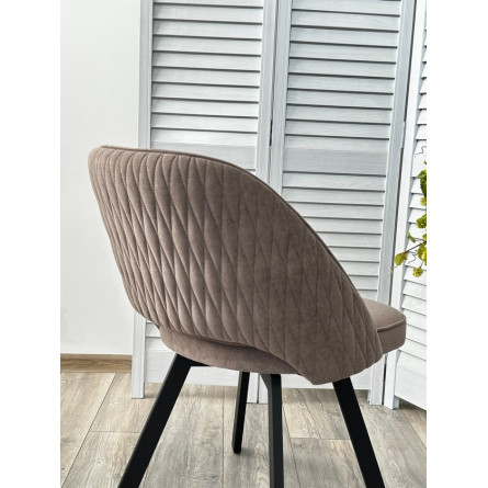 Стул DUNA 360 град. поворот. B5 Капучино, велюр / черный каркас, М-City