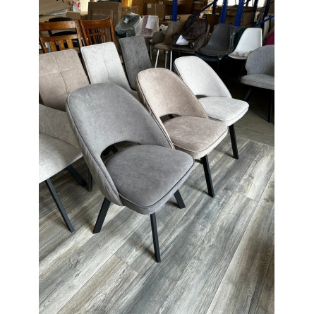 Стул DUNA 360 град. поворот. B5 Капучино, велюр / черный каркас, М-City